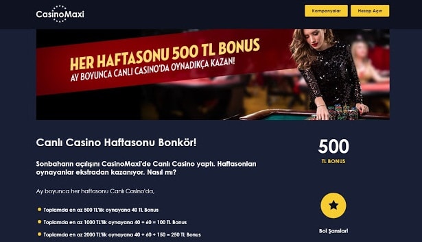 casinomaxi casino bonuslari